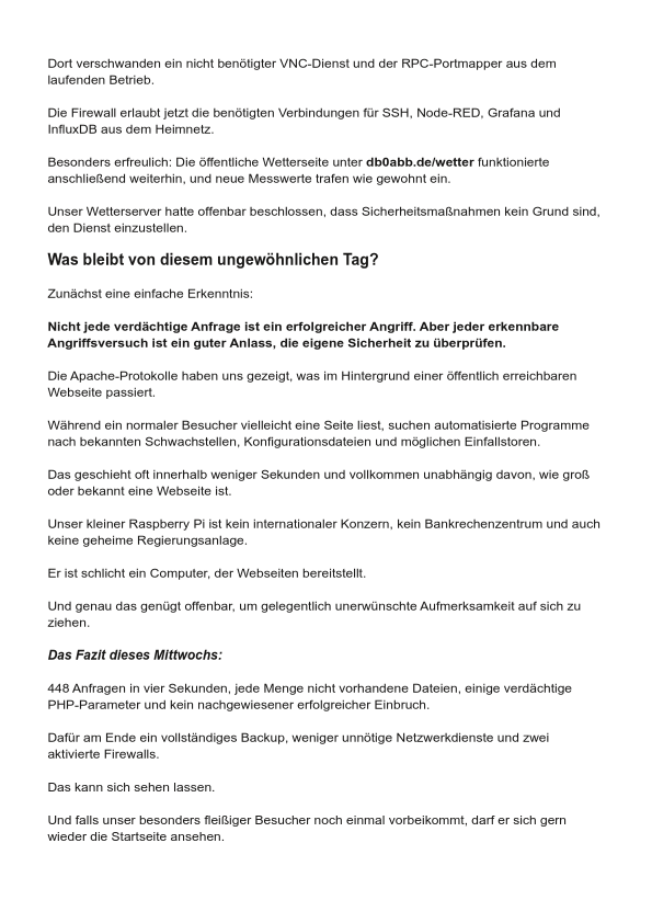 Seite 6 von 8 des illustrierten Angriffsberichts